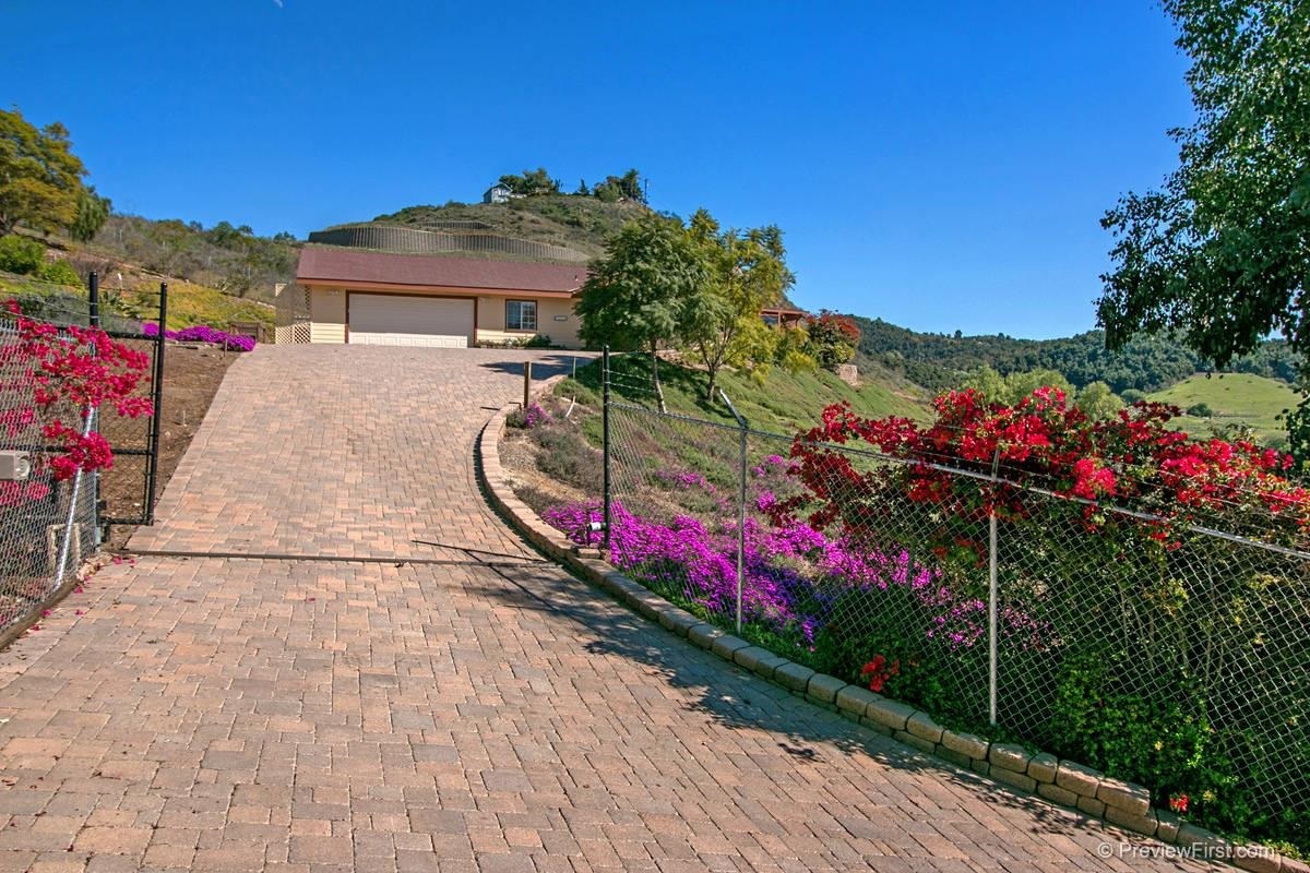 3574 Gopher Canyon Road Vista, CA 92084 - Photo 25 of 25 TOP ONE ACRE TOTALLY FENCED; EXTENSIVE PAVER DRIVEWAY