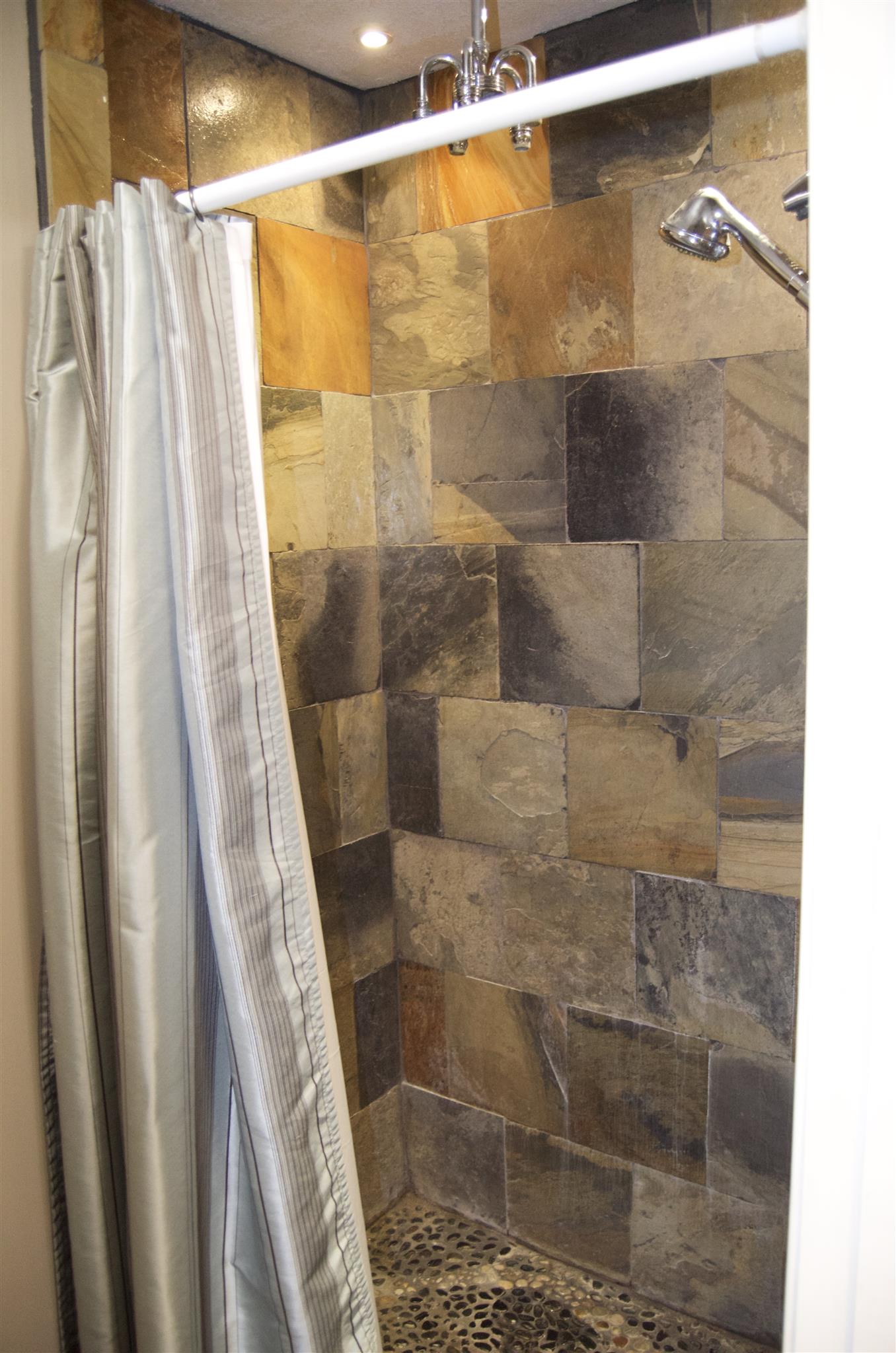 452 Calista Road White House, TN 37188 - Photo 37 of 44 Stone Tile and rainfall double spout shower