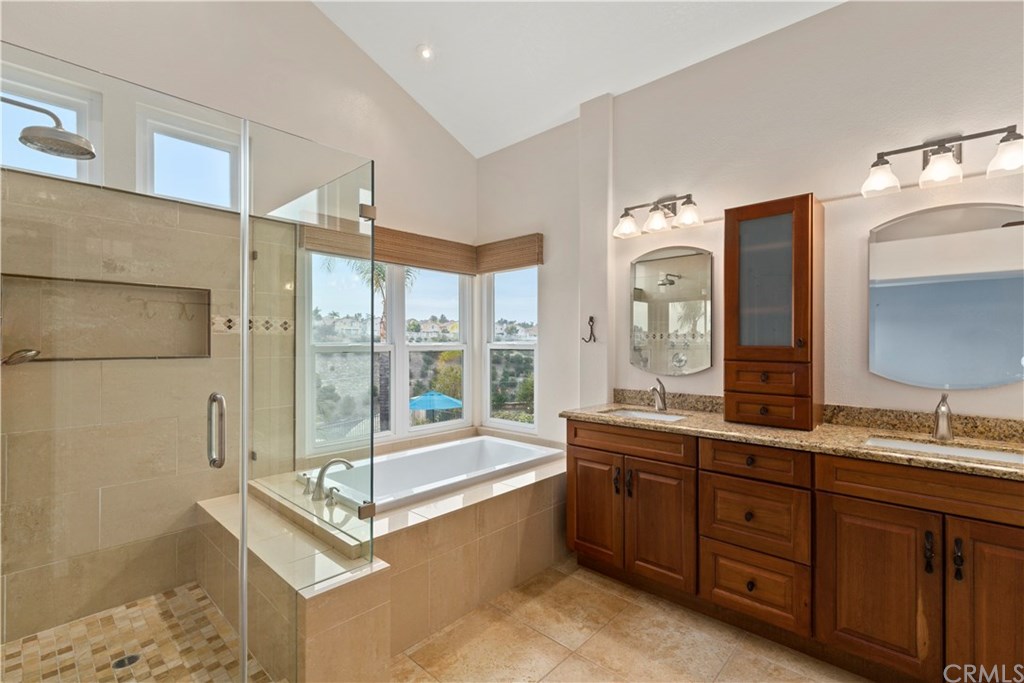 16 Flores Lake Forest, CA 92610 - Photo 17 of 24 Master bath has electric blinds and amazing views. Double sinks, huge tub and stuning separate shower.
