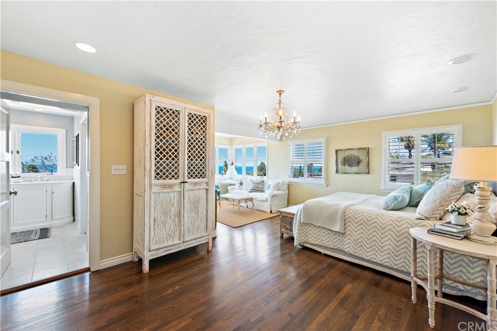 435 Agate Street Laguna Beach, CA 92651 - Photo 15 of 29 Master Bedroom and bathroom with sitting area