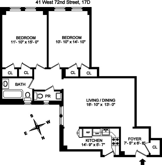 41 West 72nd Street, Unit 17D Manhattan, NY 10023 - Photo 10 of 10