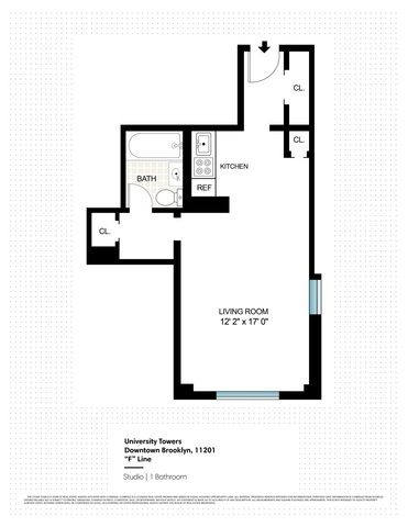 $1,700 | 122 Ashland Place, Unit 14F | Downtown Brooklyn