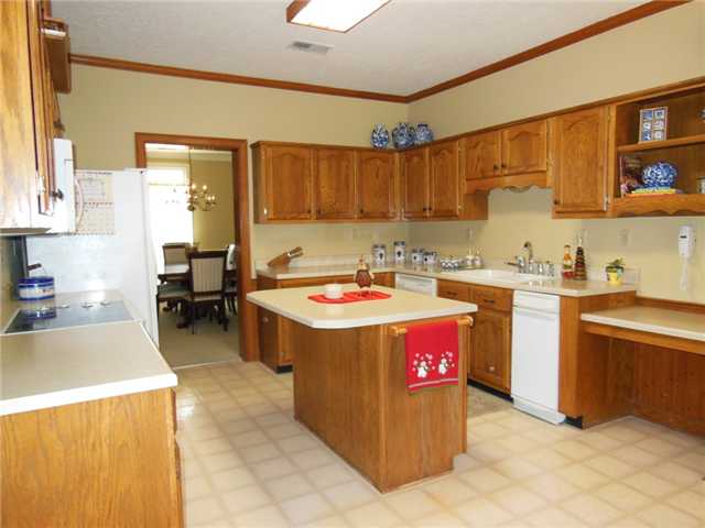 3600 Shea Road Collierville, TN 38017 - Photo 8 of 20 Great kitchen with lots of cabinet space with island, smooth flat surface stove top, garbage disposal, built in desk with books shelves.