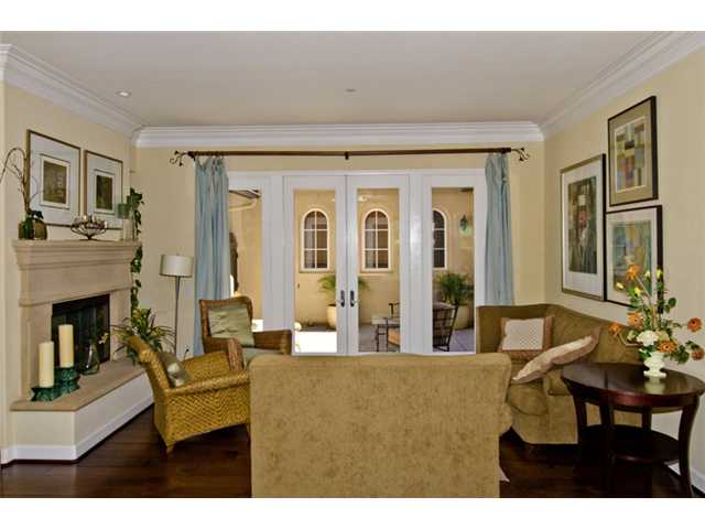 16380 Deer Ridge Road San Diego, CA 92127 - Photo 10 of 25 Sitting area with fireplace adjacent to family room. French doors leading to courtyard.