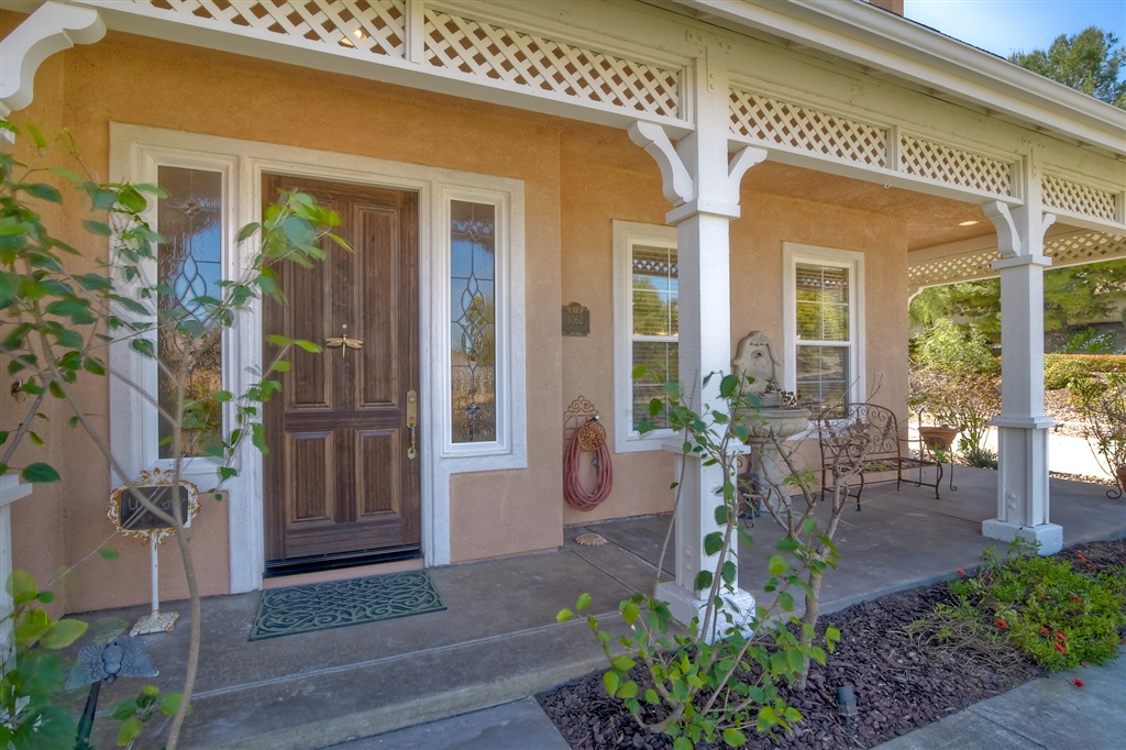 1062 Inverlochy Drive Fallbrook, CA 92028 - Photo 5 of 25 Inviting front porch and beautiful alder wood entry door