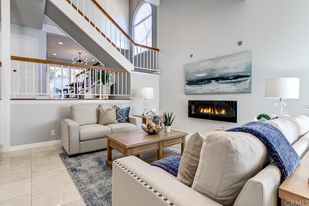 1000 Shadow Canyon Road Brea, CA 92821 - Photo 15 of 32 The formal living room features a Linear Electric Fireplace.