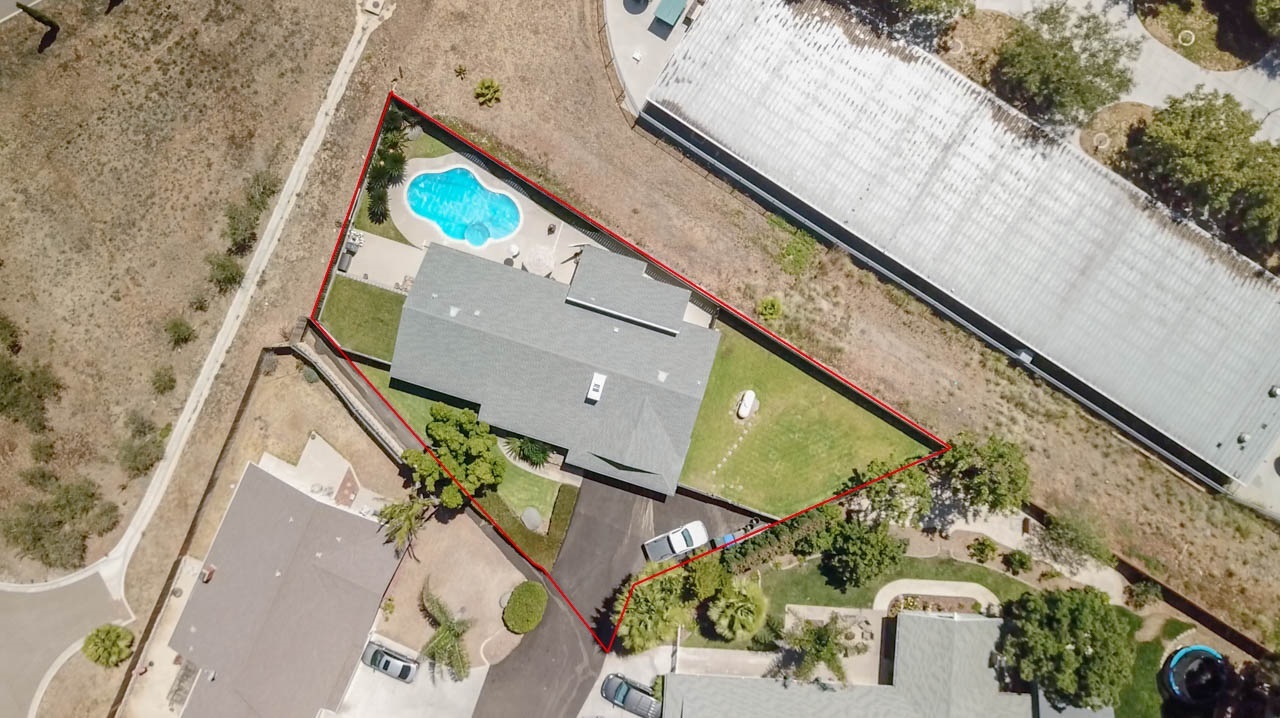 110 Knoll Road Vista, CA 92083 - Photo 22 of 22 Lovely aerial view that shows the expansiveness and privacy of the location.