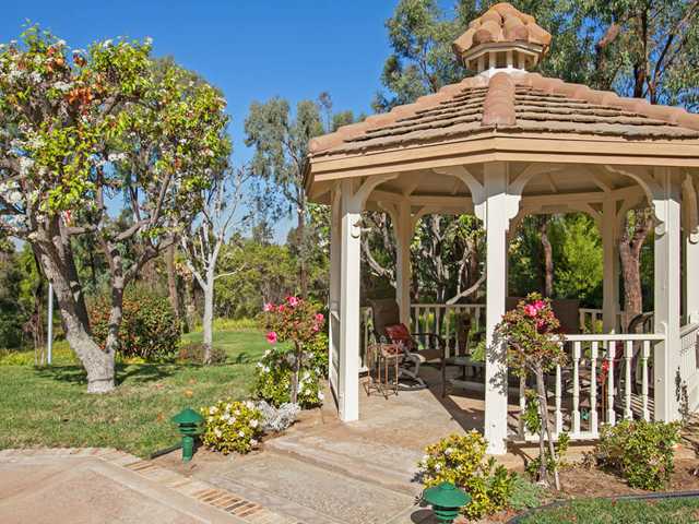 17036 Circa Del Sur Rancho Santa Fe, CA 92067 - Photo 21 of 25 The seren and charming gazebo is perfect for quiet reading, an afternoon tea or an evening libation.