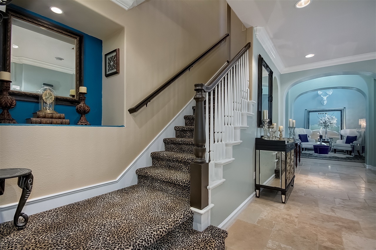 1853 Shadetree Drive San Marcos, CA 92078 - Photo 12 of 25 Custom Carpeting and Nice wide stairway leading up to Large Loft